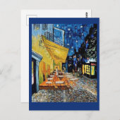 Van Gogh, Café Terrasse bei Nacht, Art Post Card Postkarte (Vorne/Hinten)