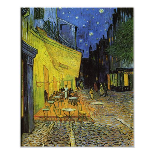 Van Gogh; Cafe Terrasse bei Nacht Fotodruck (Vorne)