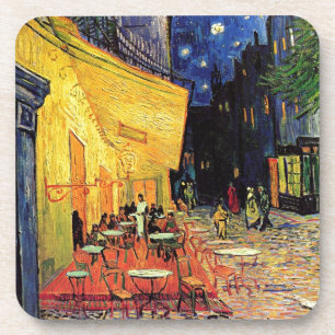 Van Gogh Café-Terrasse bei Nacht Getränkeuntersetzer