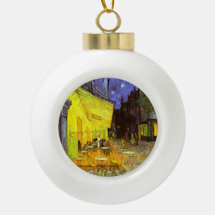 Van Gogh: Café-Terrasse bei Nacht Keramik Kugel-Ornament