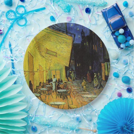 Van Gogh; Cafe Terrasse bei Nacht Pappteller (Party)