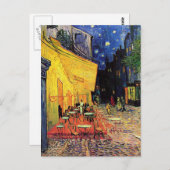 Van Gogh Cafe Terrasse bei Nacht Postkarte (Vorne/Hinten)