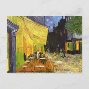 Van Gogh Café-Terrasse bei Nacht Postkarte