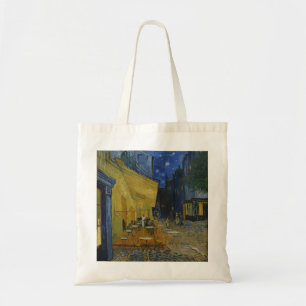 Van Gogh Café-Terrasse bei Nacht Tragetasche