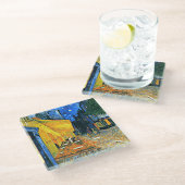 Van Gogh - Cafe Terrasse, berühmtes Bild Glasuntersetzer (Schrägansicht)