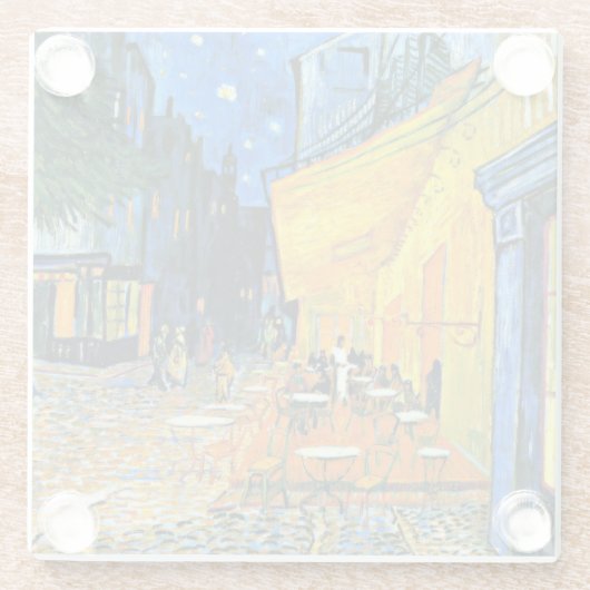 Van Gogh - Cafe Terrasse, berühmtes Bild Glasuntersetzer (Rückseite)