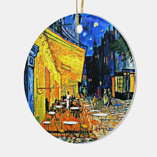 Van Gogh - Cafe Terrasse, berühmtes Bild Keramik Ornament (Links)