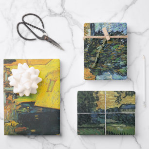 Van Gogh Cafe-Terrasse Französische Straßenszene Geschenkpapier Set