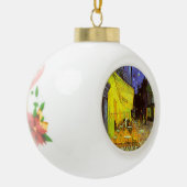 Van Gogh: Café-Terrasse nachts Keramik Kugel-Ornament (Links)