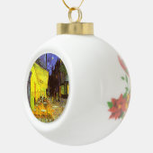Van Gogh: Café-Terrasse nachts Keramik Kugel-Ornament (Rechts)