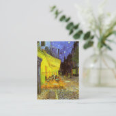 Van Gogh: Café-Terrasse nachts Visitenkarte (Stehend Vorderseite)