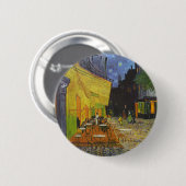 Van Gogh Cafe Terrasse Post-Impressionist Button (Vorne & Hinten)