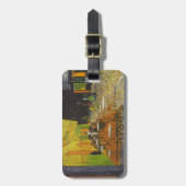 Van Gogh Cafe Terrasse Post-Impressionist Gepäckanhänger (Vorderseite vertikal)