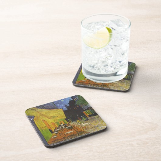 Van Gogh Cafe Terrasse Post-Impressionist Getränkeuntersetzer (Rechte Seite)