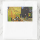 Van Gogh Cafe Terrasse Post-Impressionist Rechteckiger Aufkleber (Tasche)