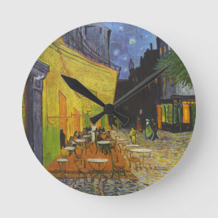 Van Gogh Cafe Terrasse Post-Impressionist Runde Wanduhr