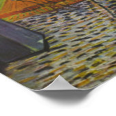 Van Gogh Cafe Terrasse Posteindrucksvolle Malerei Poster (Ecke)