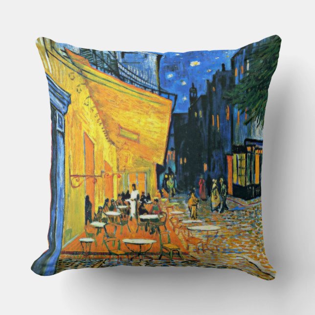 Van Gogh - Cafe Terrasse, Van Gogh berühmtes Gemäl Kissen (Vorderseite)