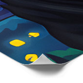 van Gogh Cat Art Poster (Ecke)