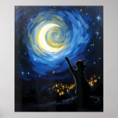 van Gogh Cat Art Poster (Vorne)