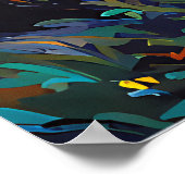 van Gogh Cat Art Poster (Ecke)