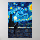 van Gogh Cat Art Poster (Vorne)