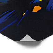 van Gogh Cat Art Poster (Ecke)