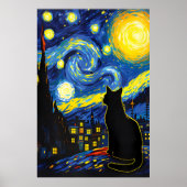 van Gogh Cat Art Poster (Vorne)