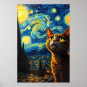 van Gogh Cat Art Poster (Vorne)