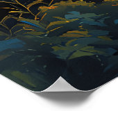 van Gogh Cat Art Poster (Ecke)