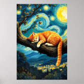 van Gogh Cat Art Poster (Vorne)
