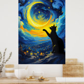 van Gogh Cat Art Poster (Küche)