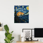 van Gogh Cat Art Poster (Heimbüro)