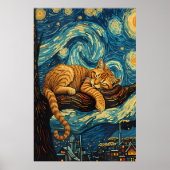 van Gogh Cat Art Poster (Vorne)