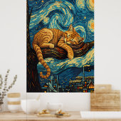 van Gogh Cat Art Poster (Küche)