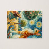 Van Gogh Cat Puzzle (Horizontal)