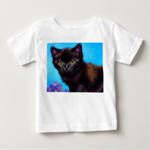 Van Gogh Cat und Blume Baby T-shirt