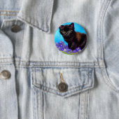 Van Gogh Cat und Blume Button (Beispiel)