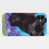 Van Gogh Cat und Blume Case-Mate iPhone Hülle (Rückseite (Horizontal))