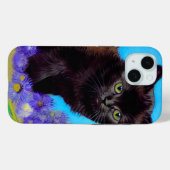 Van Gogh Cat und Blume Case-Mate iPhone Hülle (Rückseite (Horizontal))