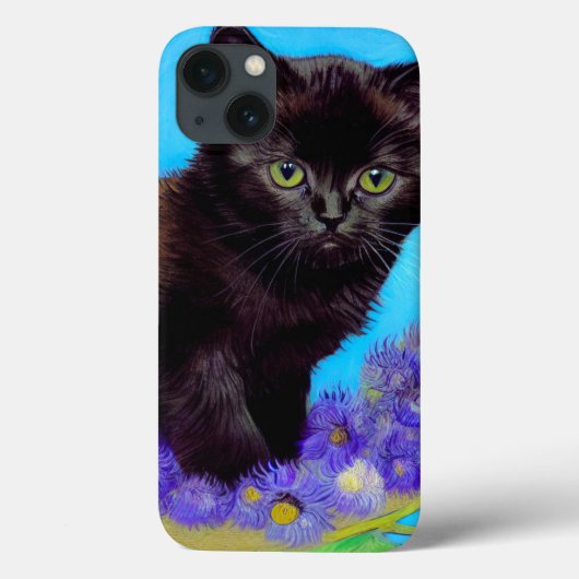 Van Gogh Cat und Blume Case-Mate iPhone Hülle (Rückseite)