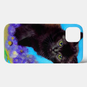 Van Gogh Cat und Blume Case-Mate iPhone Hülle (Rückseite (Horizontal))