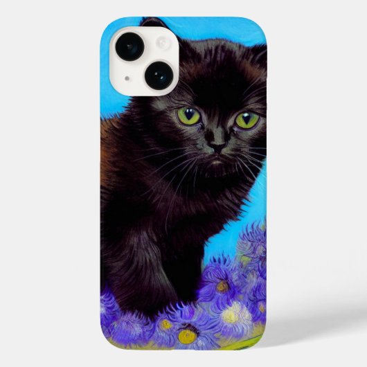 Van Gogh Cat und Blume Case-Mate iPhone Hülle (Rückseite)