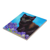 Van Gogh Cat und Blume Fliese (Seite)