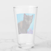 Van Gogh Cat und Blume Glas (Rückseite)