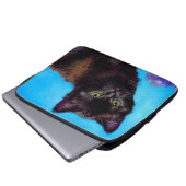 Van Gogh Cat und Blume Laptopschutzhülle (Vorne Knopf)