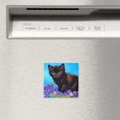 Van Gogh Cat und Blume Magnet (In Situ (Geschirrspüler))