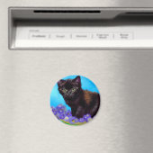 Van Gogh Cat und Blume Magnet (In Situ (Geschirrspüler))