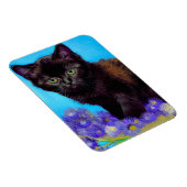 Van Gogh Cat und Blume Magnet (Rechte Seite)