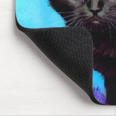 Van Gogh Cat und Blume Mousepad (Ecke)